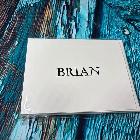 "BRIAN" 8 pc NEW Personalized Notecards & Envelopes - Picture 1 of 3